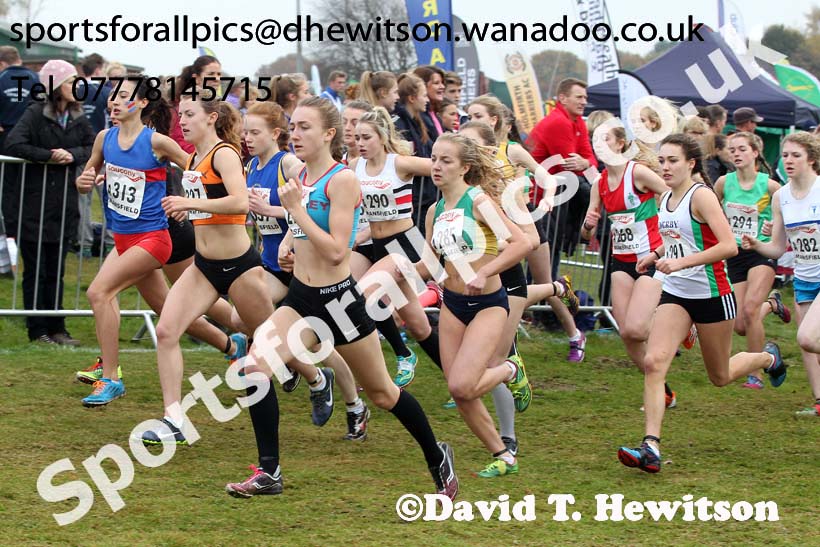 Women under-17s, National Cross Country Relays, Berry Park, Mansfield. Photo: David T. Hewitson/Sports for All Pics